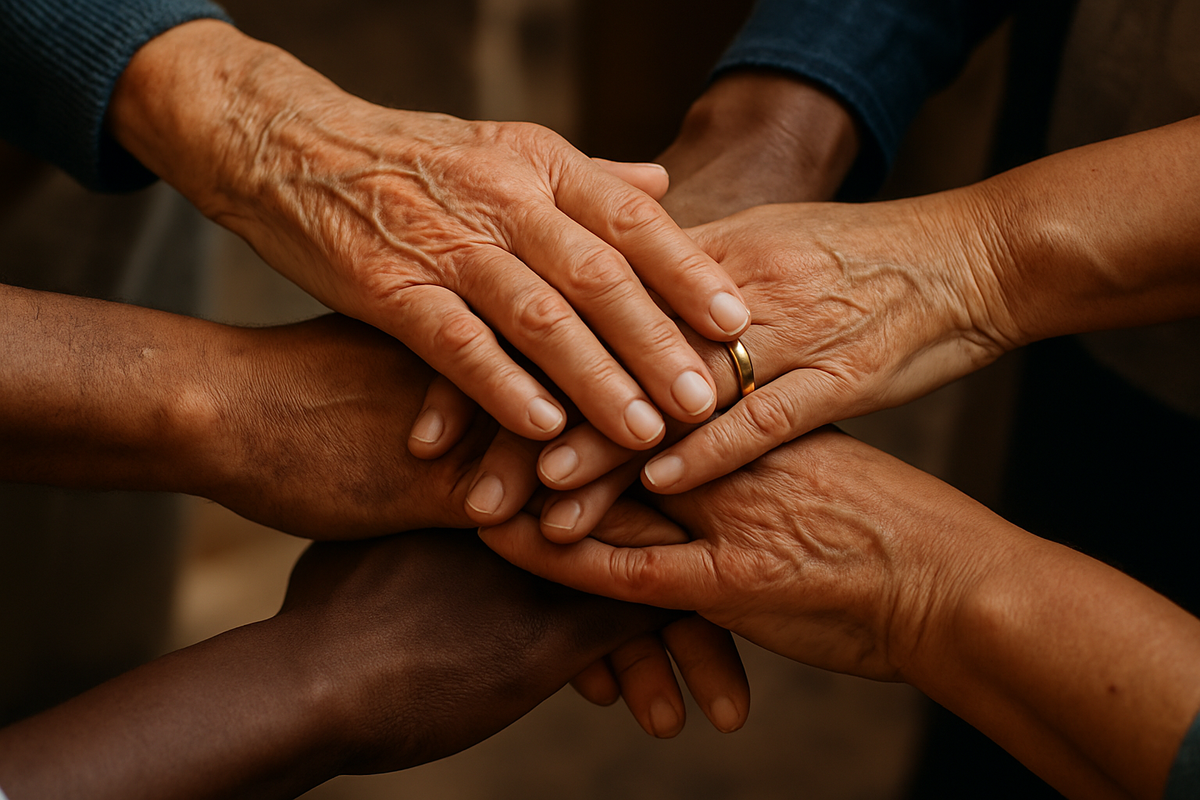 juste avec les mains 
